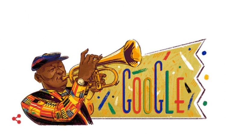 Google отбеляза 80-годишнината от раждането на легендарния джазмузикант Хю Масекела.